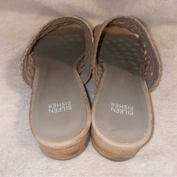 Eileen Fisher Aloe Woven Leather Slide On Mules - Picture 7 of 11